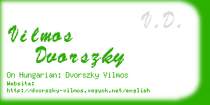 vilmos dvorszky business card